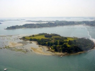  Golfo de Morbihan visto desde el cielo con la Organización Alize 